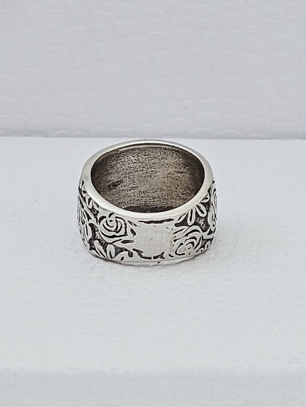 Silpada Rare Sterling Silver Etched Floral Garden Vintage Ring Size 7.25 R1583 - Picture 4 of 14